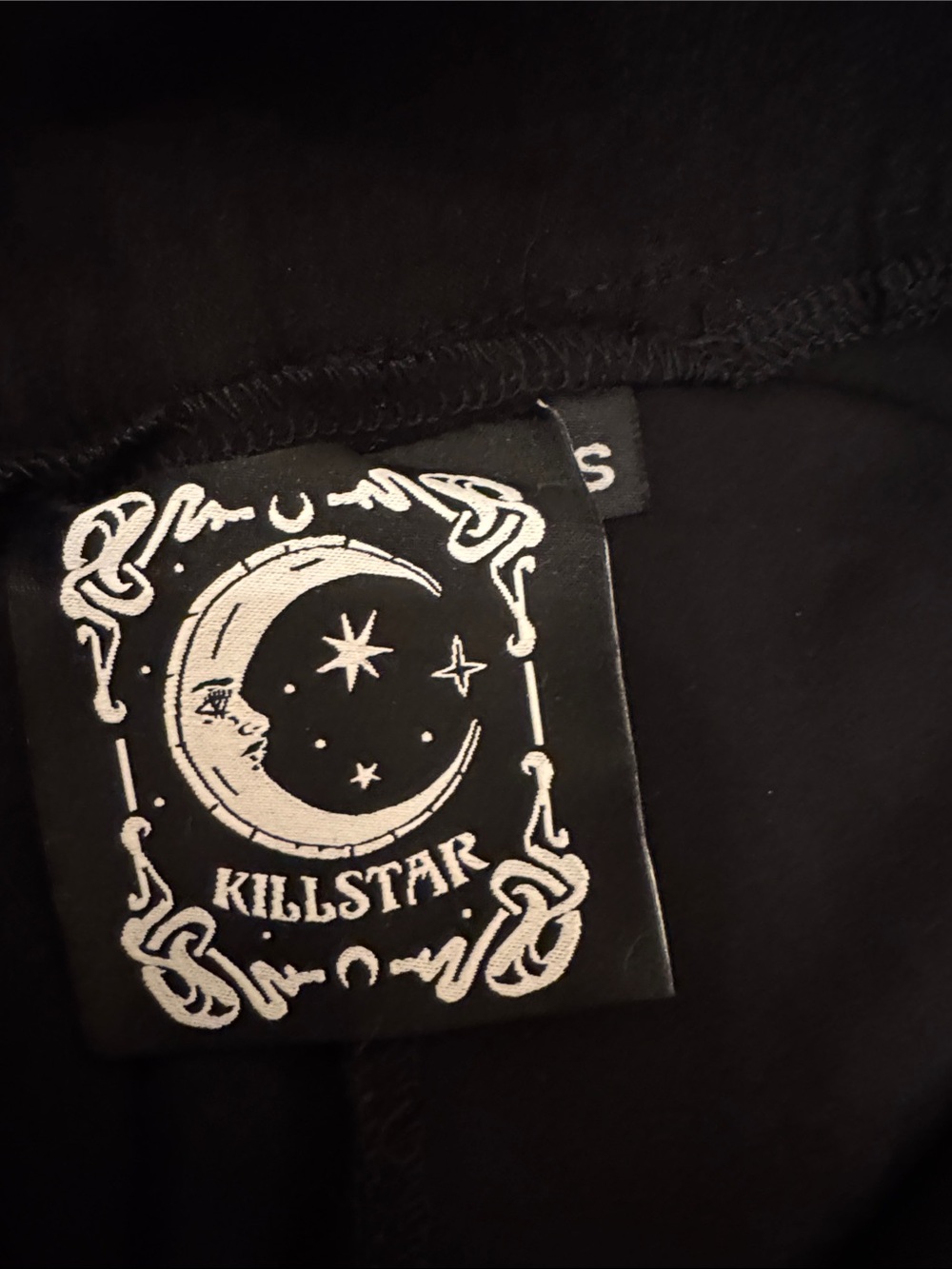 Killstar Black Gothic Jagged Flare Lace-Up Pants - Picture 2 of 3